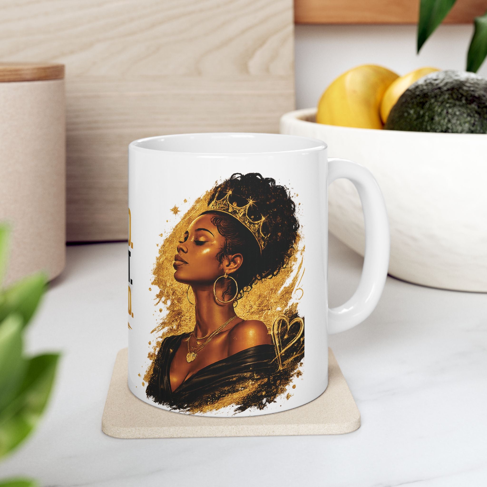 Crowned Confident Unbothered Mug | Ceramic Coffee Cup (11oz, 15oz)